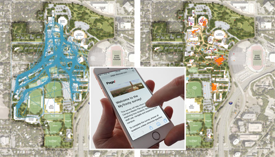 In campus planning, technology offers new ways to gather and interpret data. The proprietary Page discovery tool is an interactive tool that helps us survey campus users.