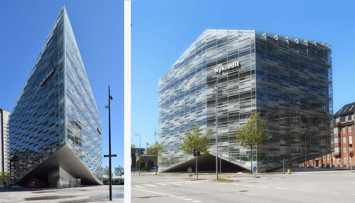 The Crystal Nykredit Bank designed by Schmidt Hammer Lassen Architects, 2010