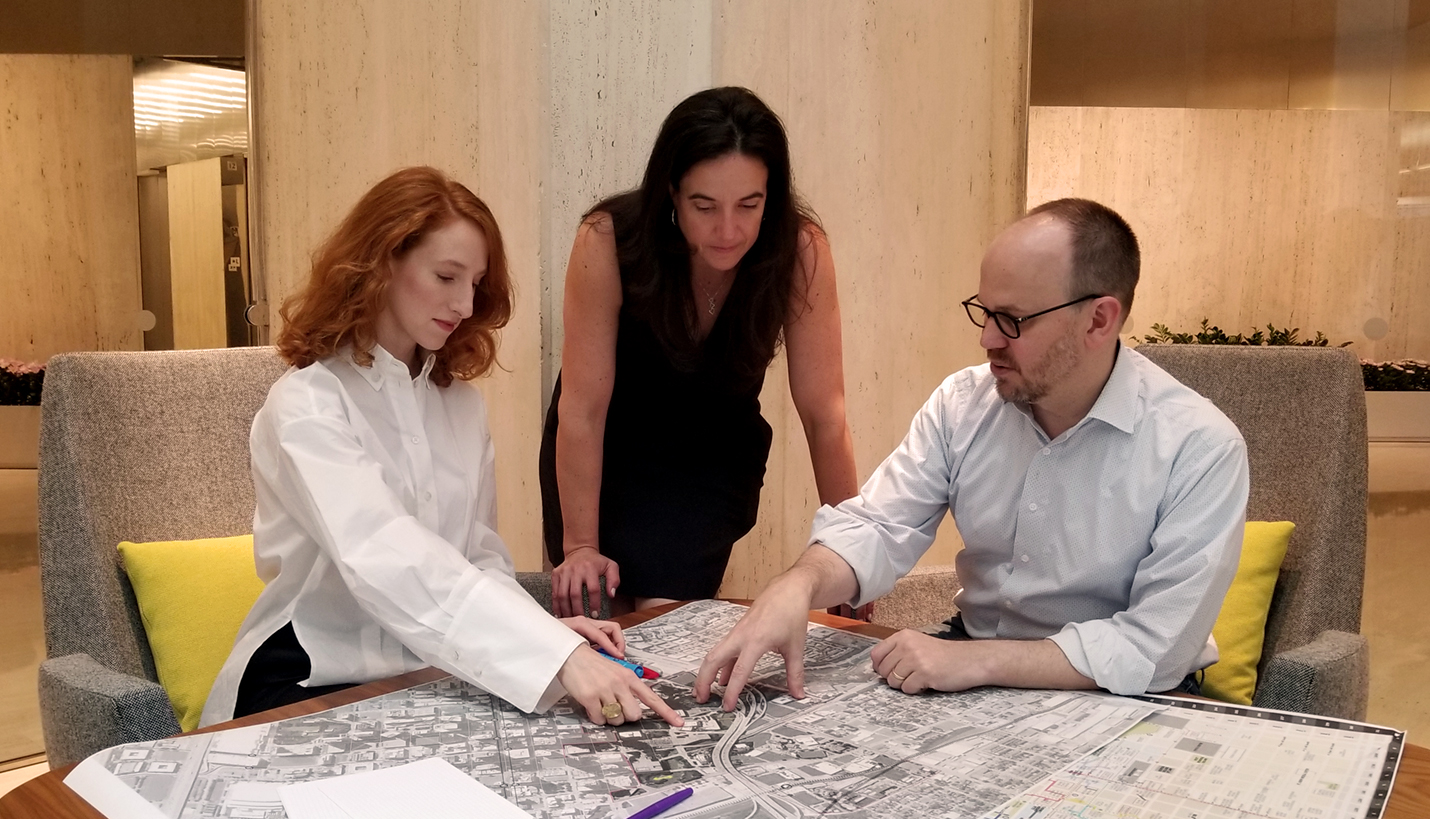 (L-R) Gina Ciancone, Page strategic consulting intern with principals Jamie Flatt and John Clegg. - Page