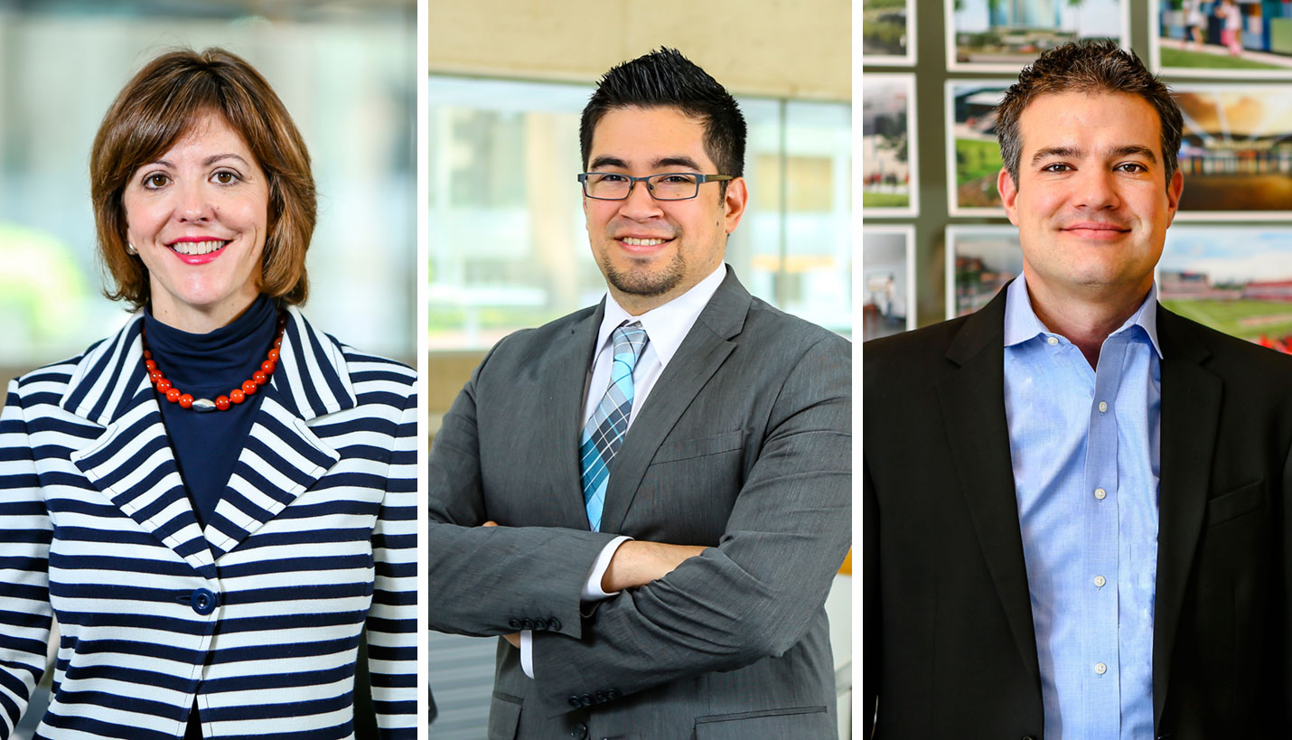 From left to right: Wendy Heger, Marcus Martinez and Jeff Mechlem - 