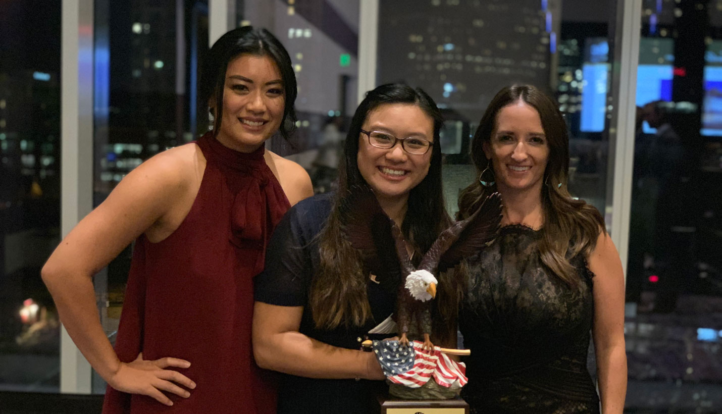 Pictured from left to right: Engineers, Rosalyn Rojmar, Pui-Yee So and Elizabeth Slyziuk. - 