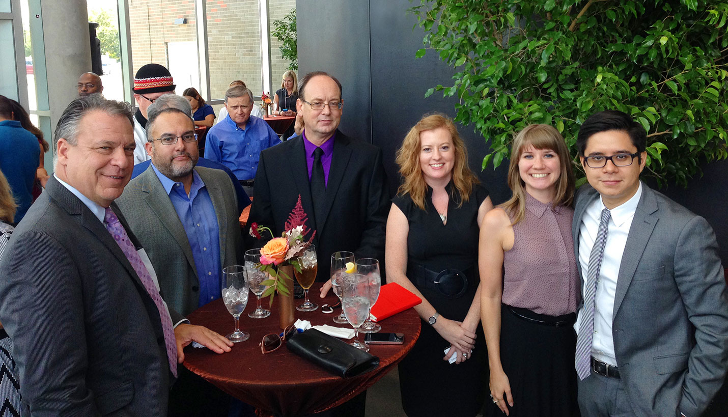 Page project team members at the grand opening of the Fort Worth Baylor Surgical Hospital are (L-R) Eric Kuehmeier, Lanny Huggins, Gil Hack, Beth Carroll, Crystal McMahon & Ricardo Munoz. - Page