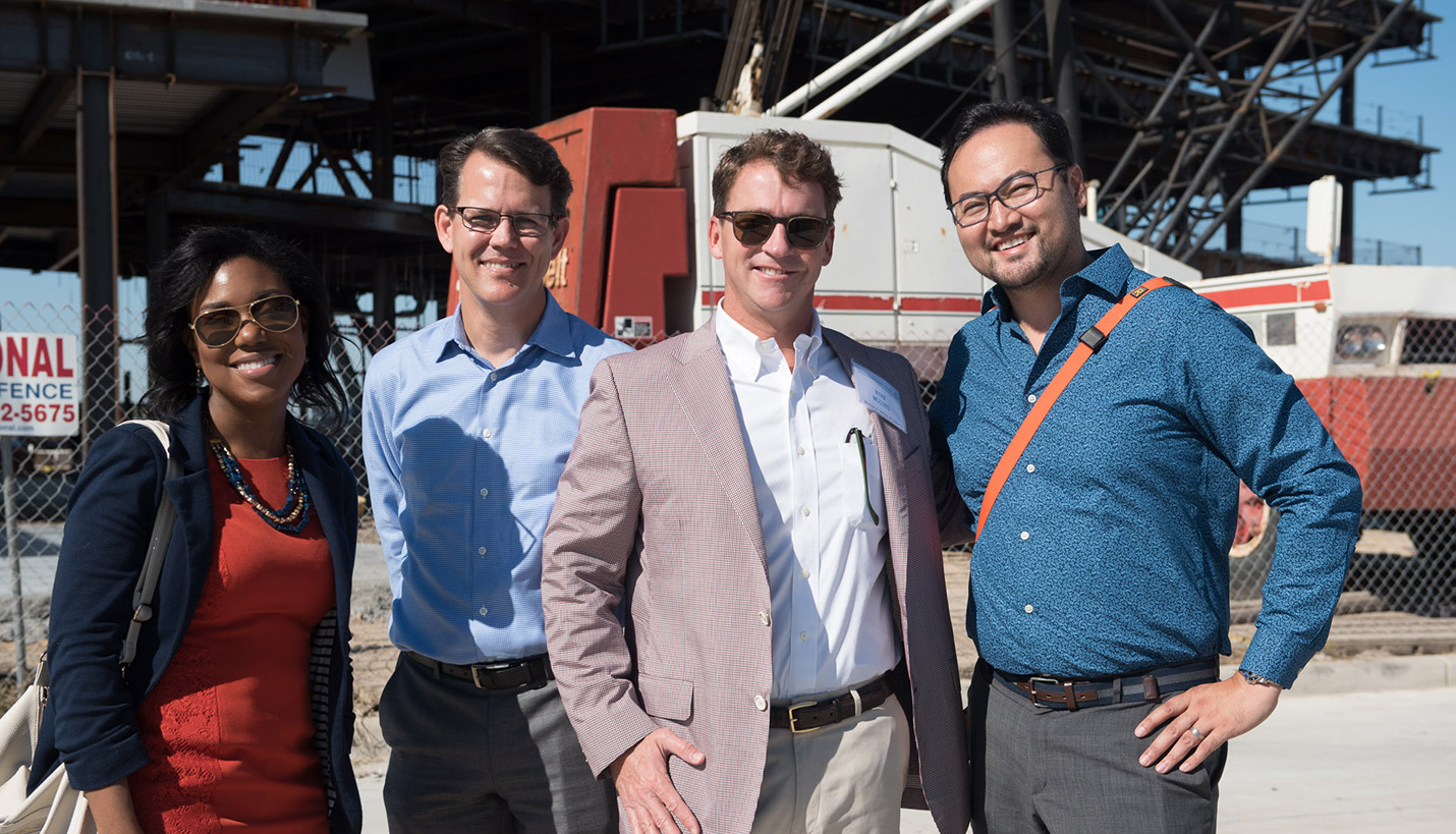 (L-R) Page Interiors Project Manager Micki Washington, Page Senior Designer David Euscher, Ryan McCord of McCord Development and Page Visualization Director Andy Phan. - © Rena O. Productions LLC