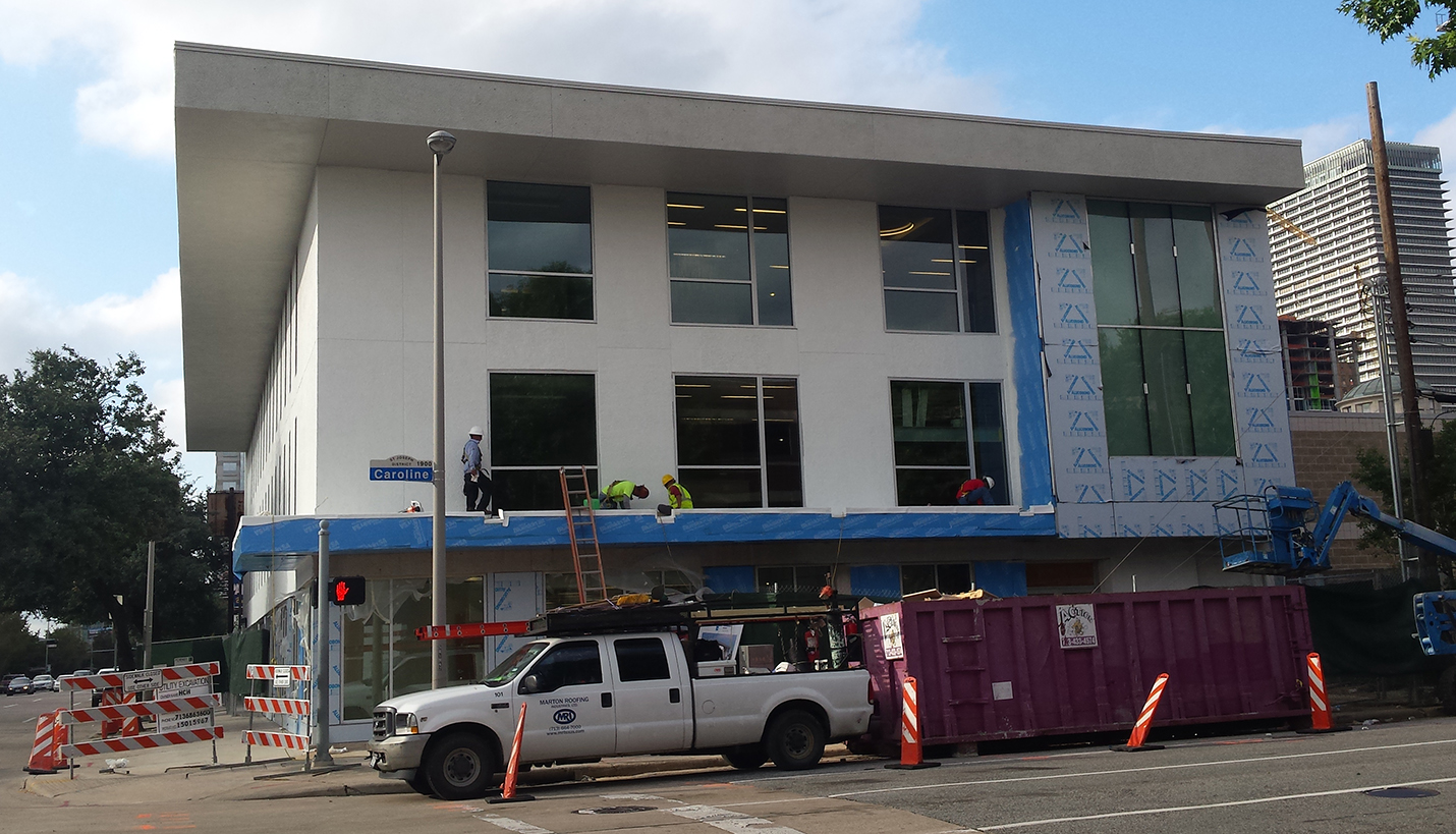 In-progress construction of new Healthcare for the Homeless-Houston facility. - Page