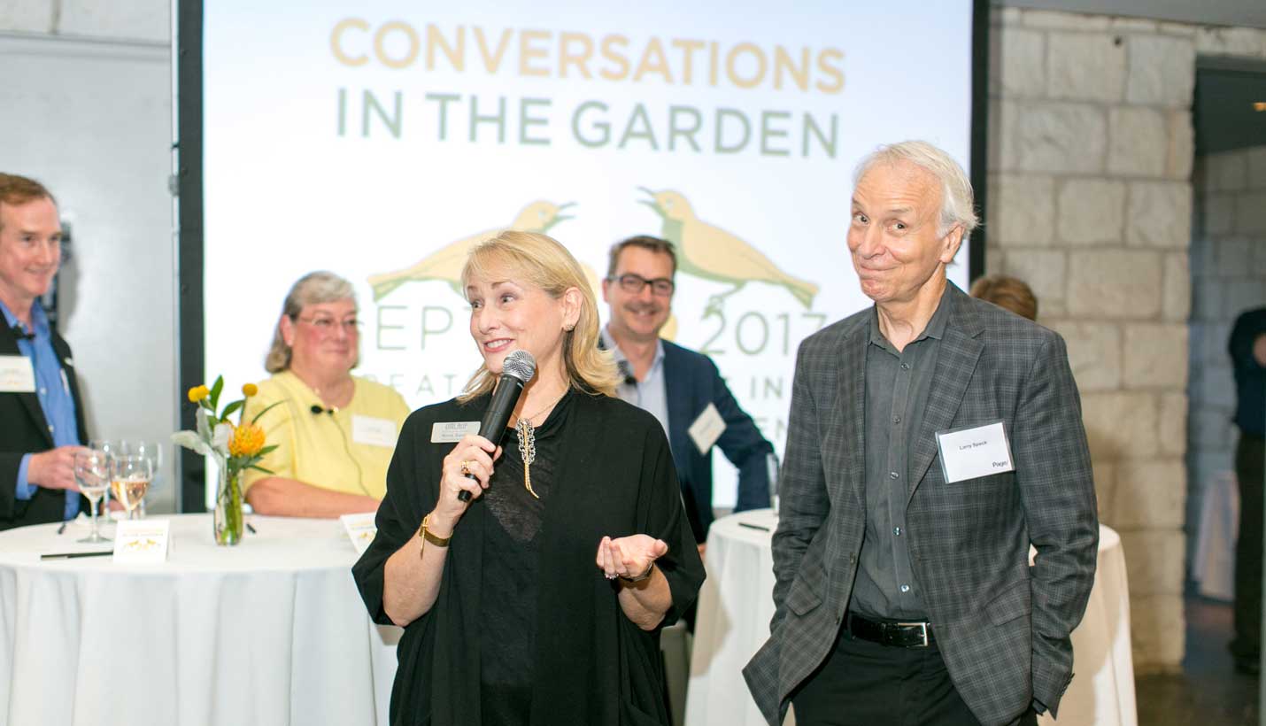 Umlauf Sculpture Garden and Museum Executive Director Nina Seely with Page Senior Principal Larry Speck. - 