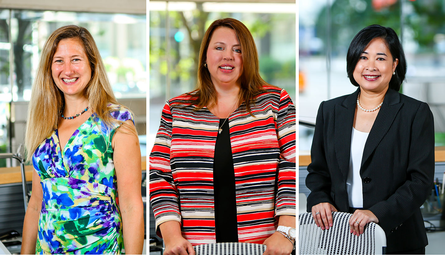 From left: Joan Albert, Julie Rusk and Marissa Yu - 