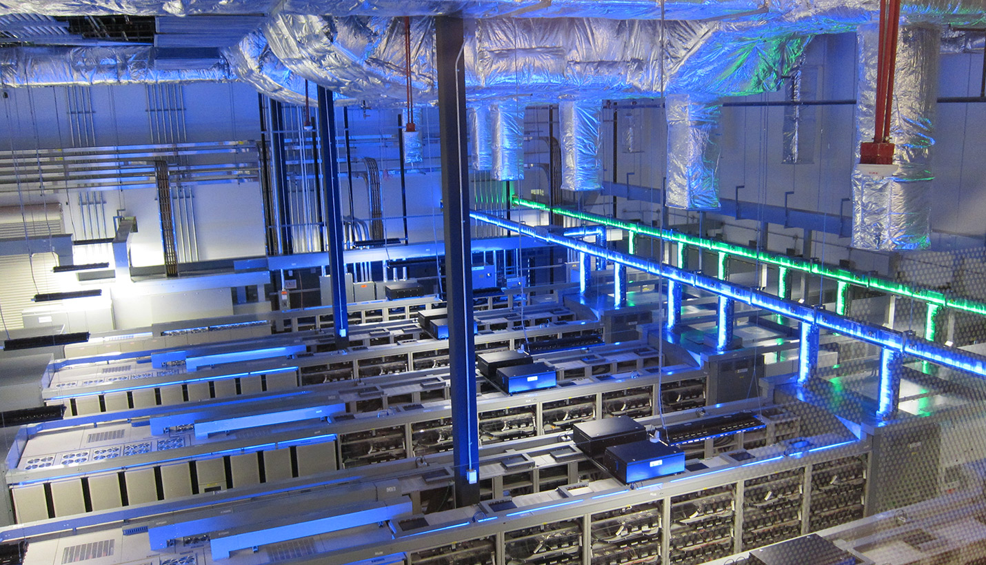 A glimpse into the data center's interior. - Page