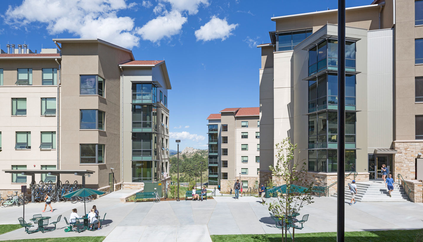 The University of Colorado Colorado Springs Village at Alpine Valley student life complex. - © Frank Ooms Photography