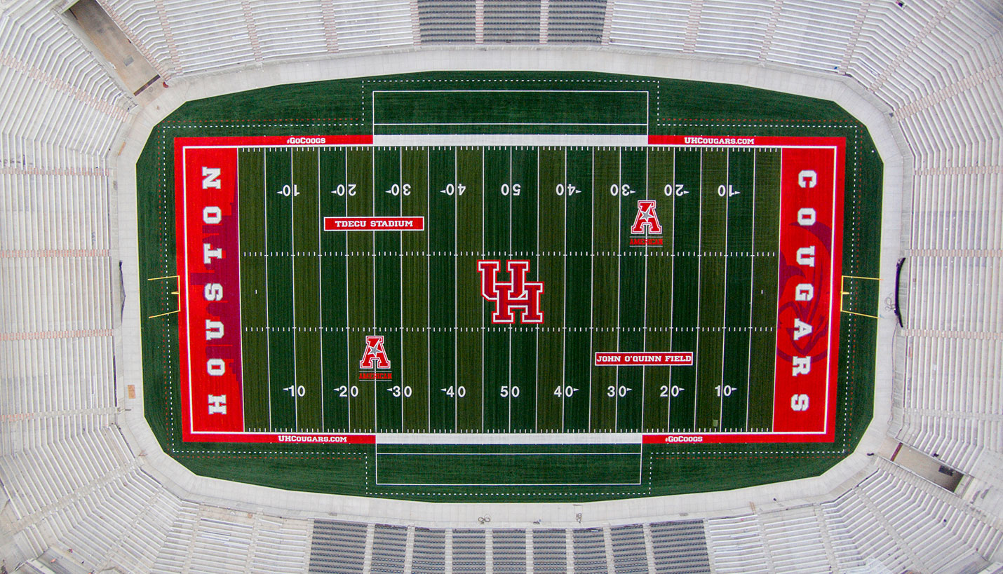 Looking Good From All Angles: The playing field at TDECU Stadium prior to opening. (08/27/2014) - Stephen Pinchback