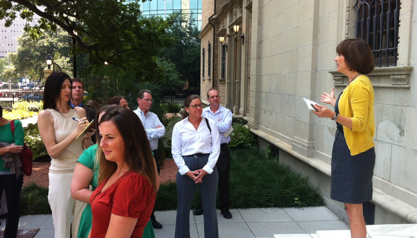 Wendy Heger gives a tour of the historic Julia Ideson Building, a part of the Houston Public Library System. She oversaw the renovation project. - 