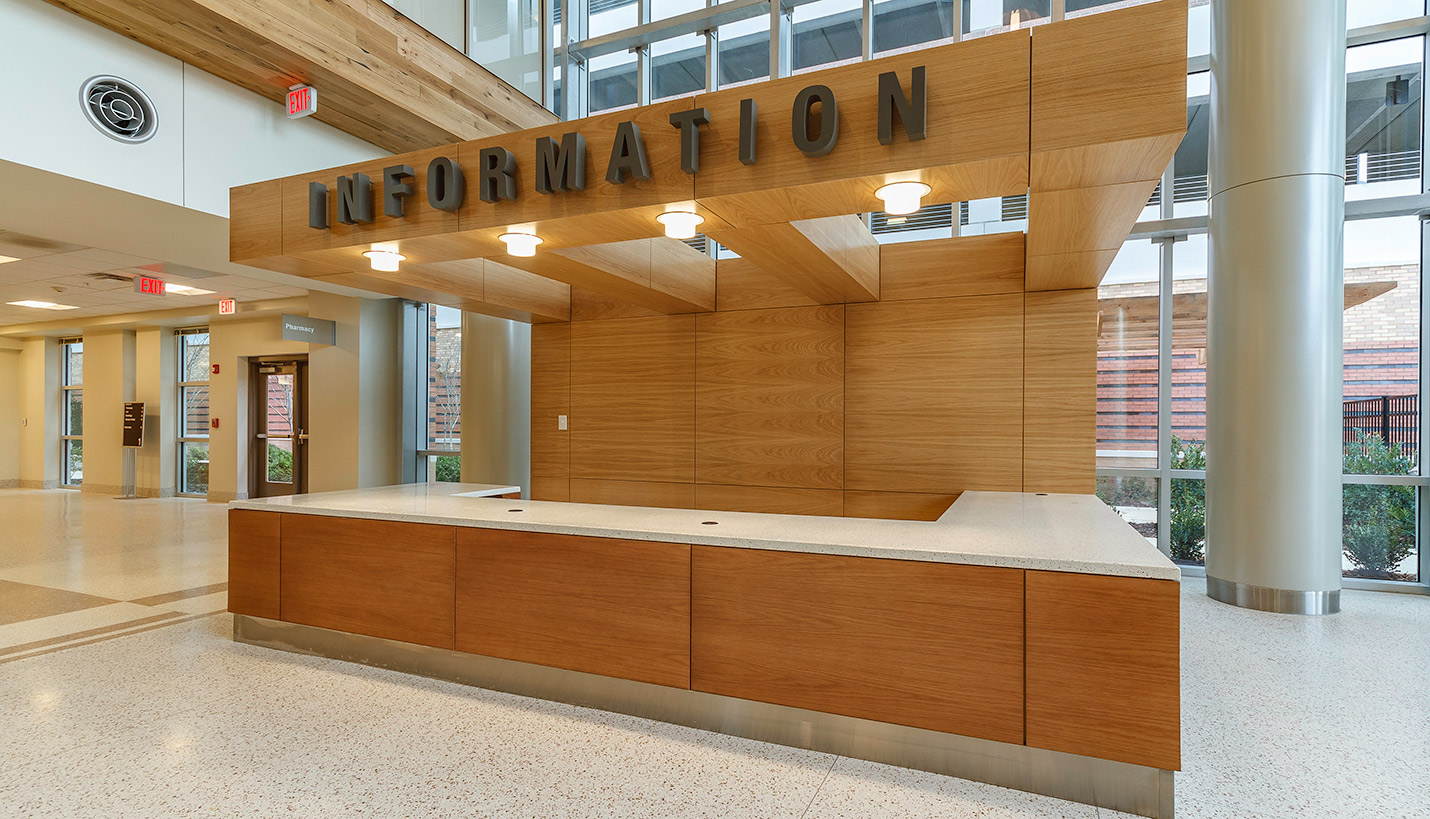 Information desk - Image courtesy of B.L. Harbert International, LLC