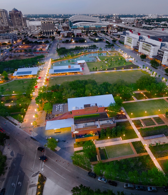 Architecture of Discovery Green as designed by Page